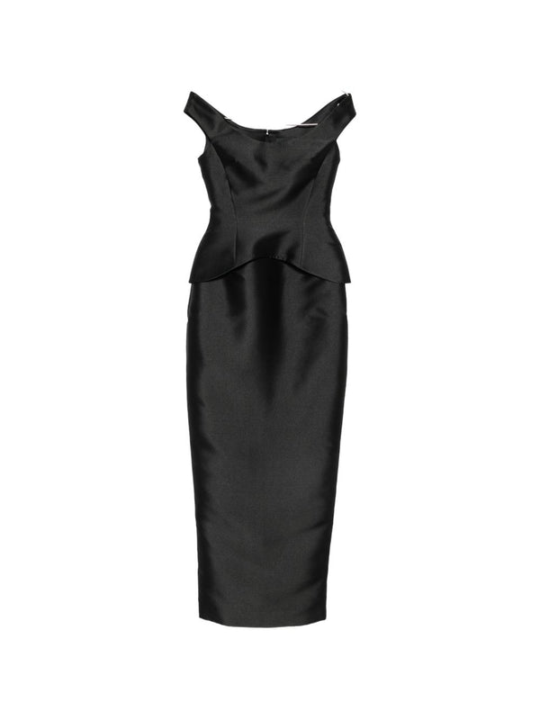 Solace London Pieta Dress — Black