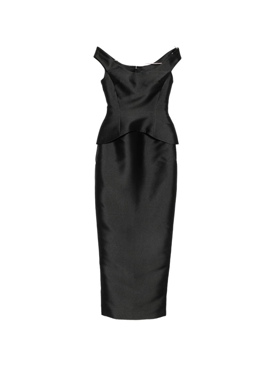 Solace London Pieta Dress — Black