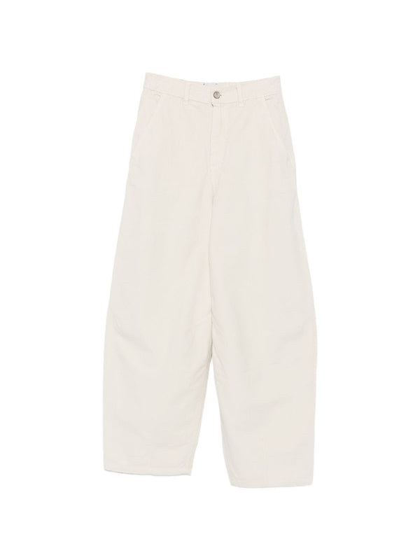 Alysi Corduroy-Effect Trousers — White