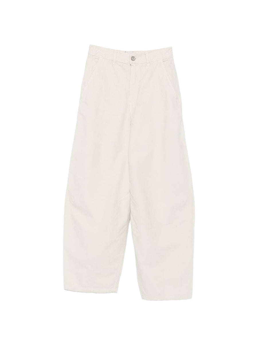 Alysi Corduroy-Effect Trousers — White