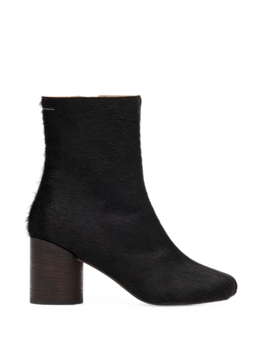 MM6 Maison Margiela Haircalf Block Heel Boot — Black