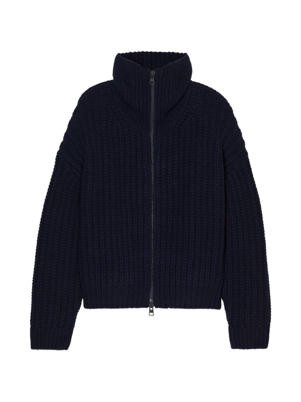 Closed Chunky Knit Sweater — Navy