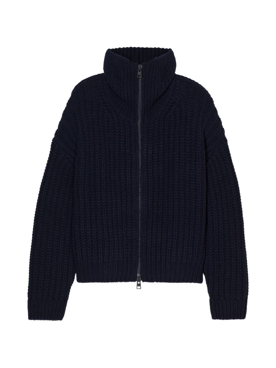 Closed Chunky Knit Sweater — Navy