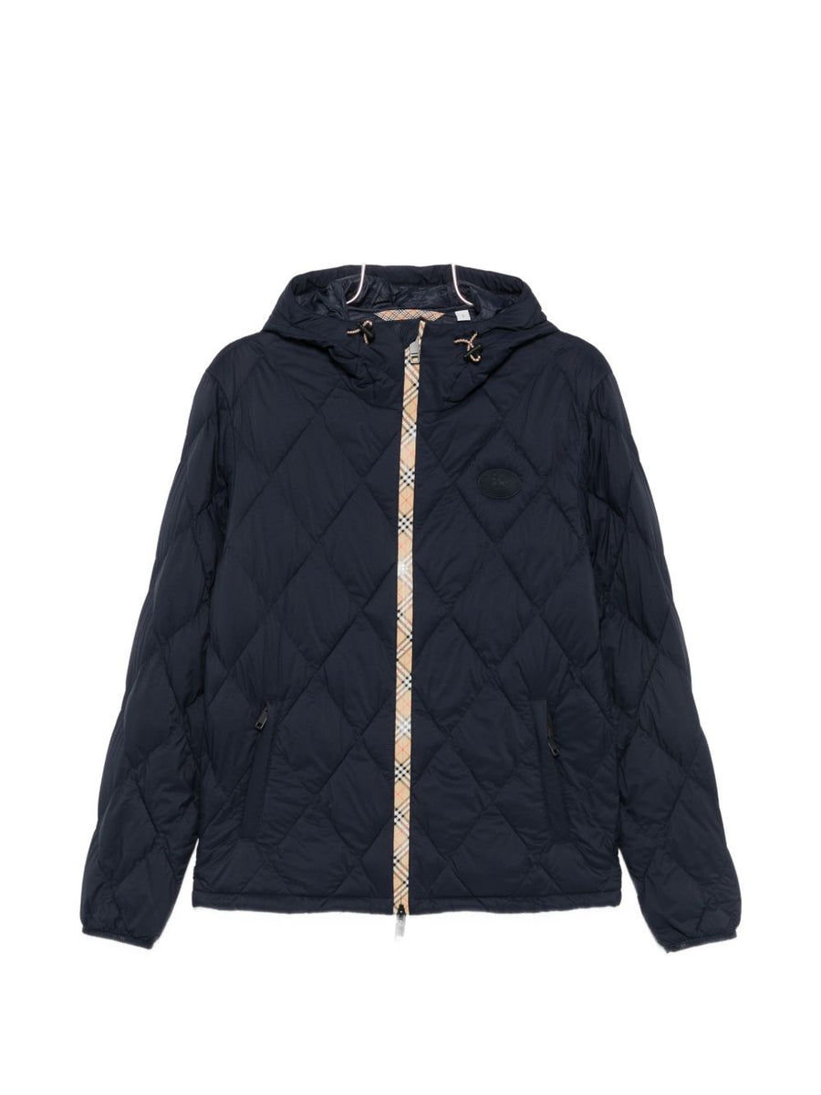 Burberry Quilted Nylon Down Jacket — Navy
