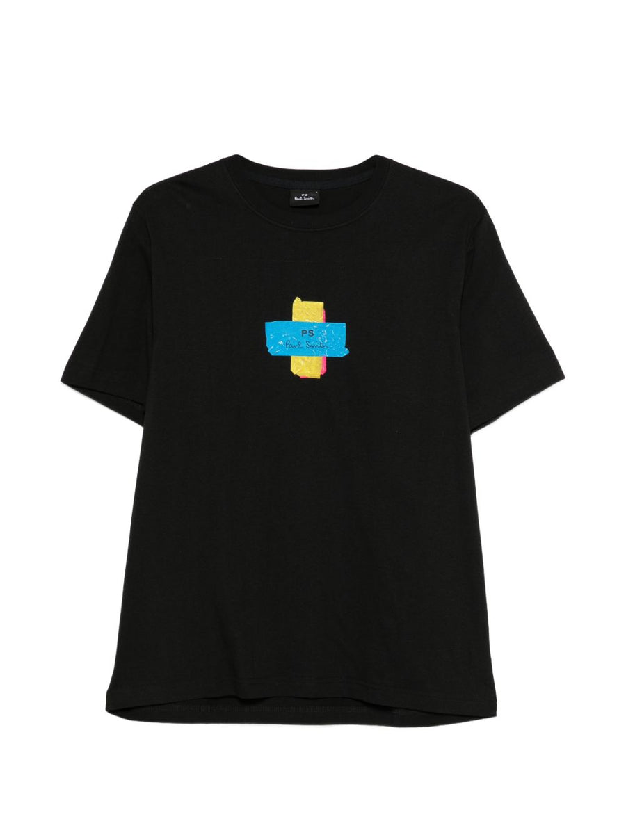 Paul Smith Graphic-Print Cotton T-Shirt — Black