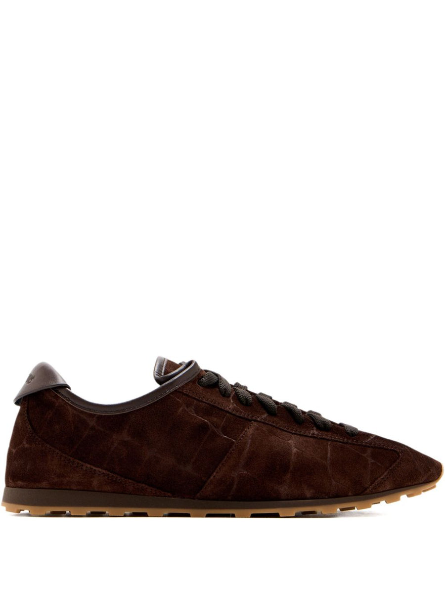 JACQUEMUS Suede Lace-Up Sneaker — Brown