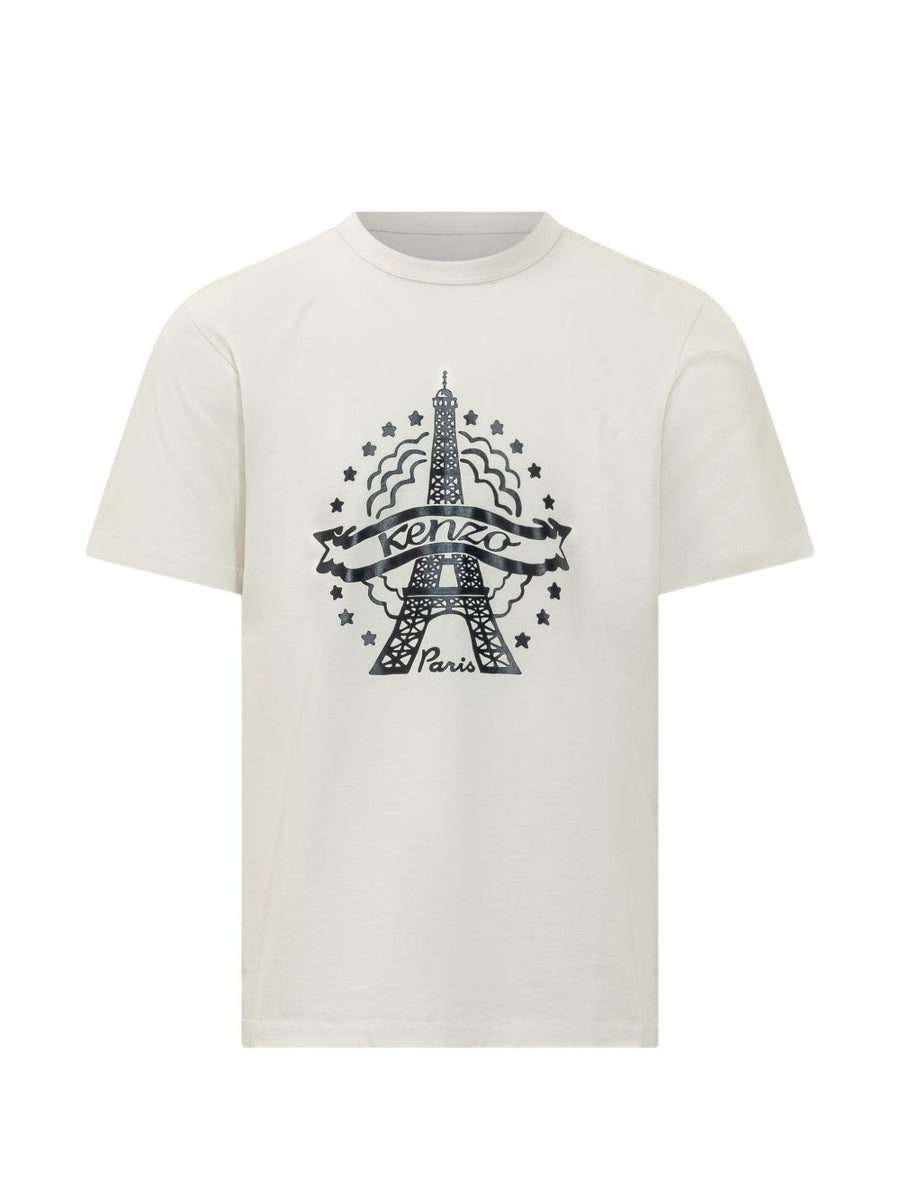 Kenzo Graphic Logo Print T-Shirt — White