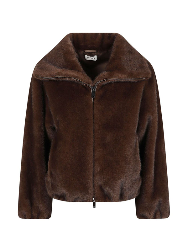 Parosh Faux Fur Coat — Brown