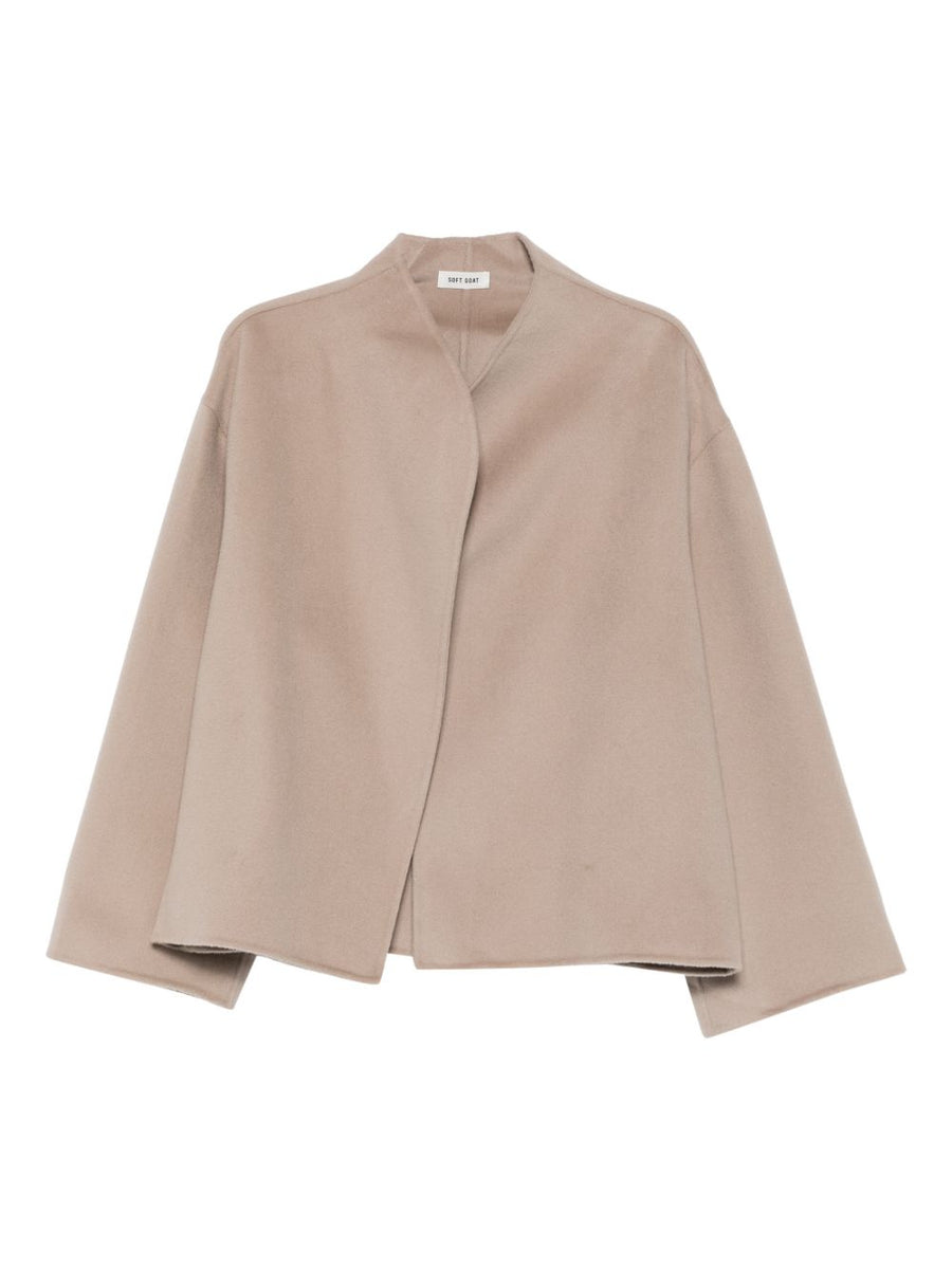 Soft Goat Silk and Nylon Jacket — Beige