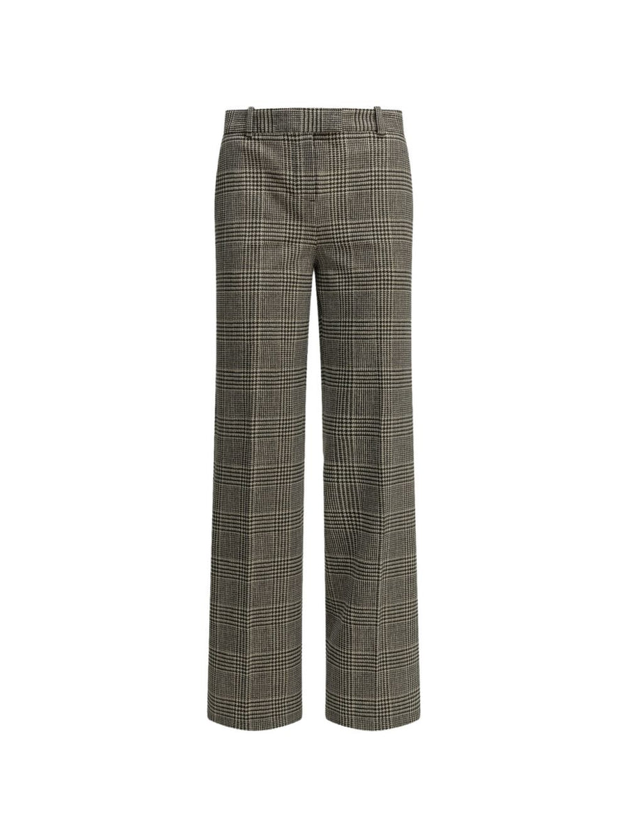 Circolo 1901 Prince of Wales Checked Cotton Trousers — Olive