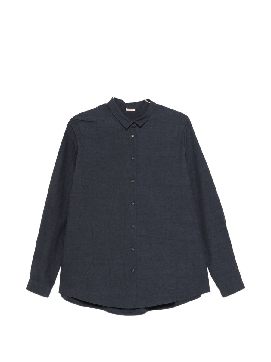 Apuntob Cotton Slub Shirt — Navy