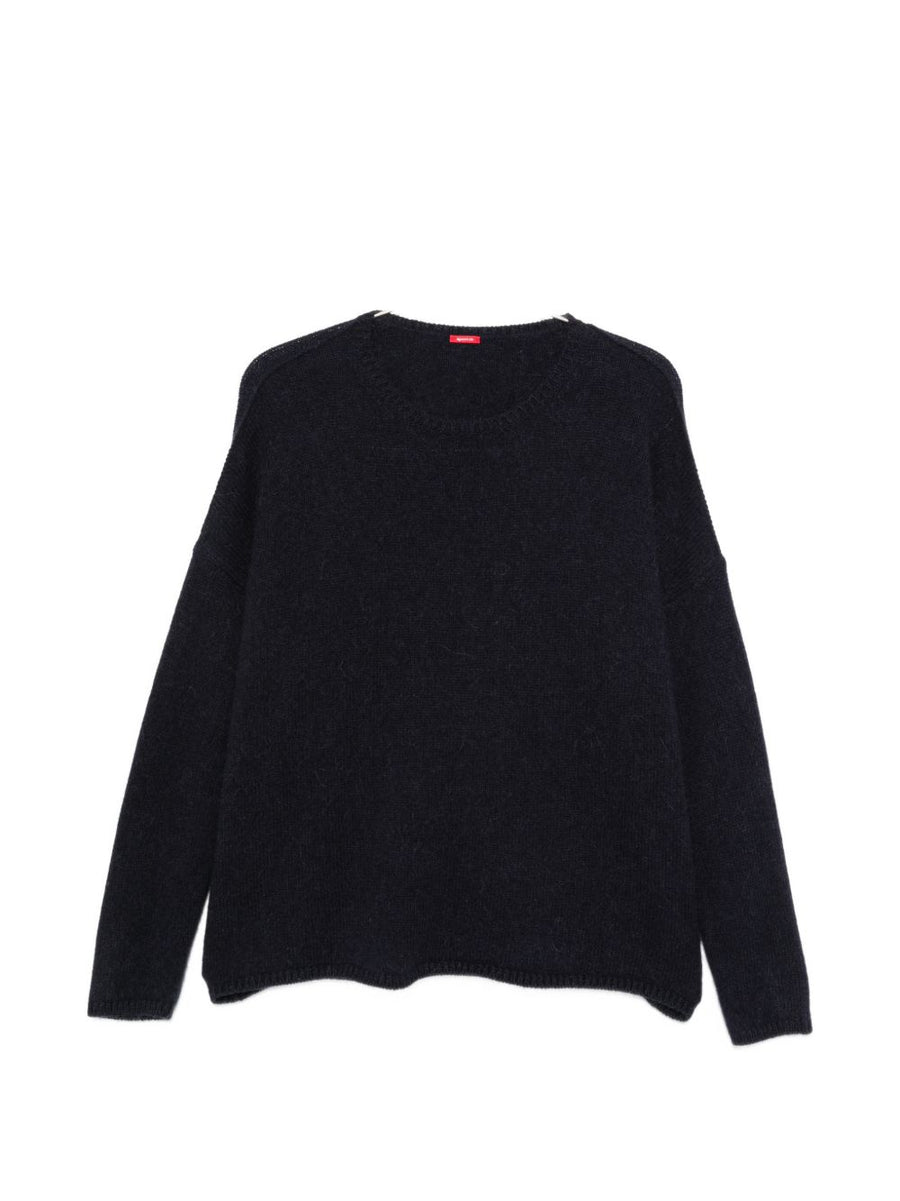 Apuntob Cashmere Crew Neck Sweater — Navy