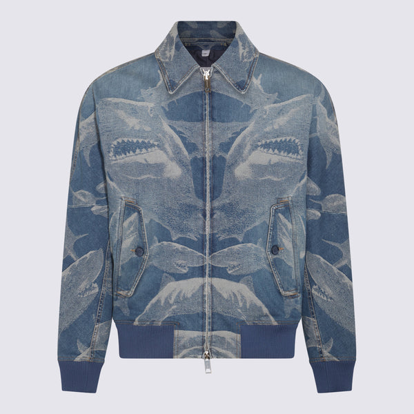 Burberry 97% Cotton jacket in navy