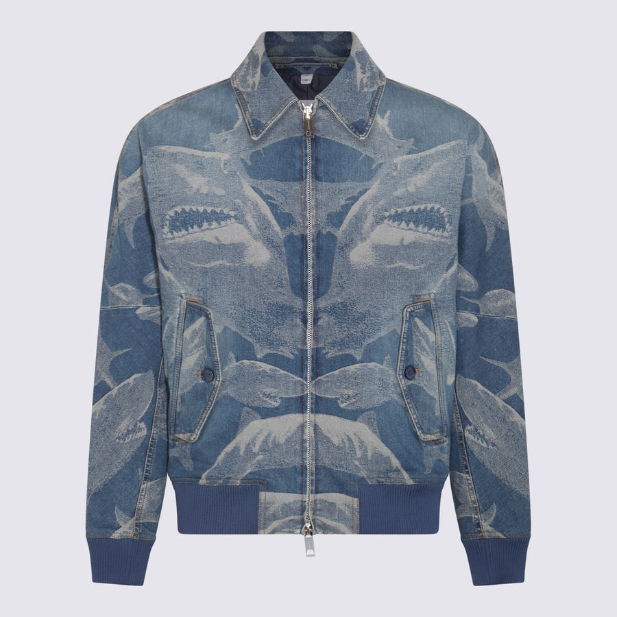 Burberry 97% Cotton jacket in navy