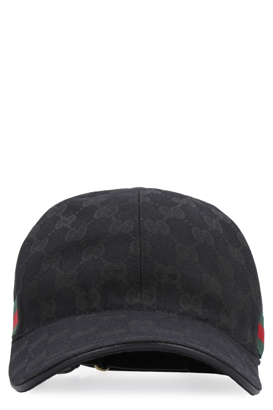 Gucci Logo All Over Baseball Cap Black Polyester Hat