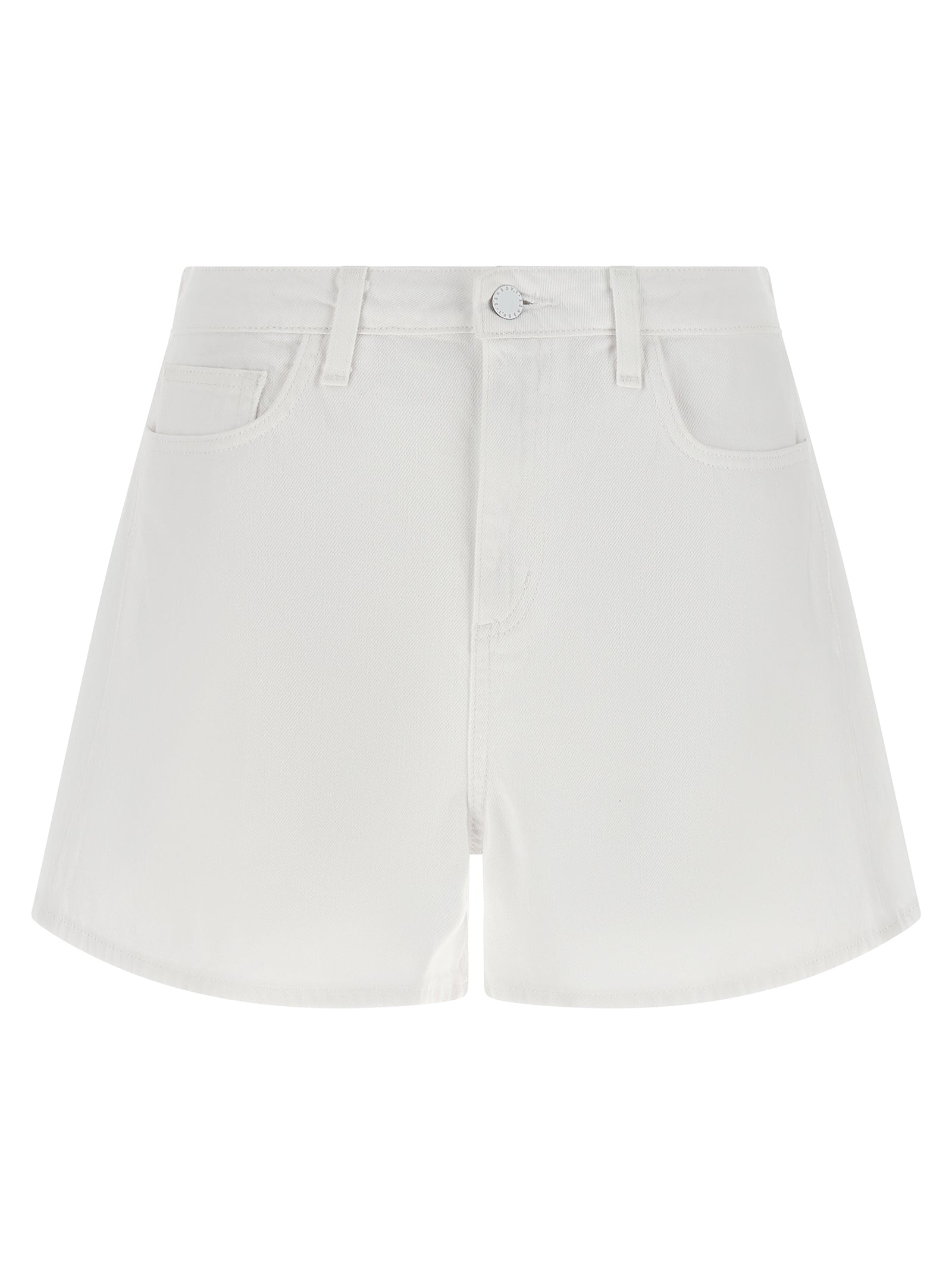 Lissania Shorts White Cotton Bermuda