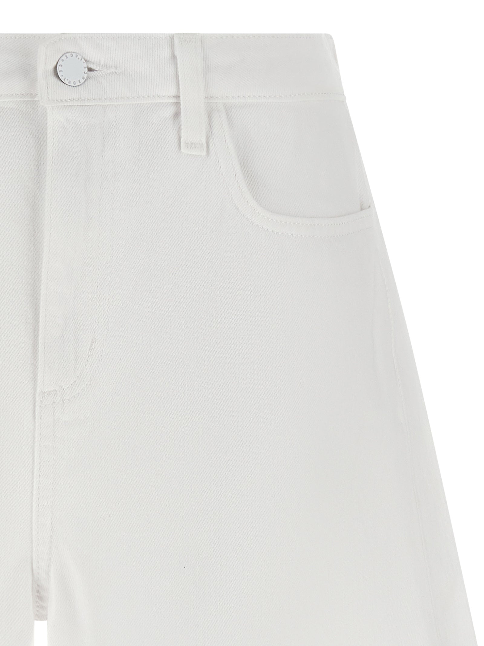 Lissania Shorts White Cotton Bermuda