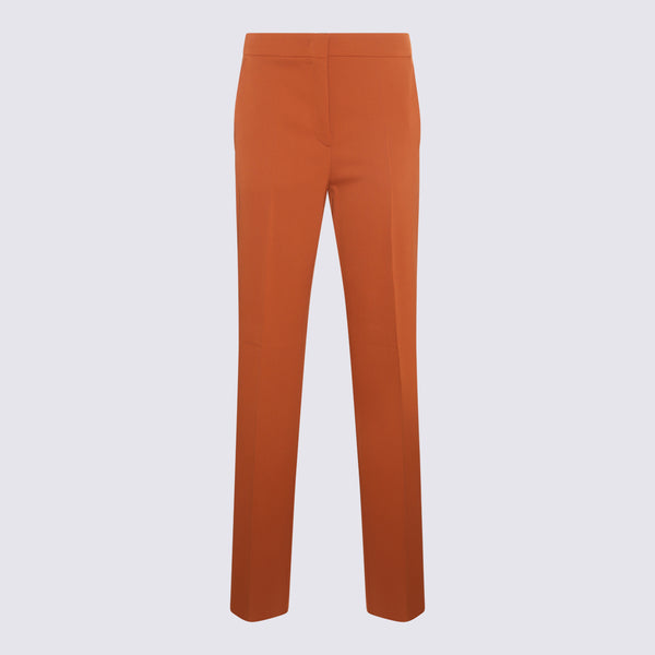 Max Mara 98% WV 2% EL trousers in orange