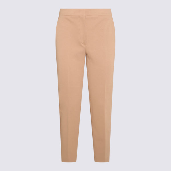 Max Mara 84% Viscose trousers in camel