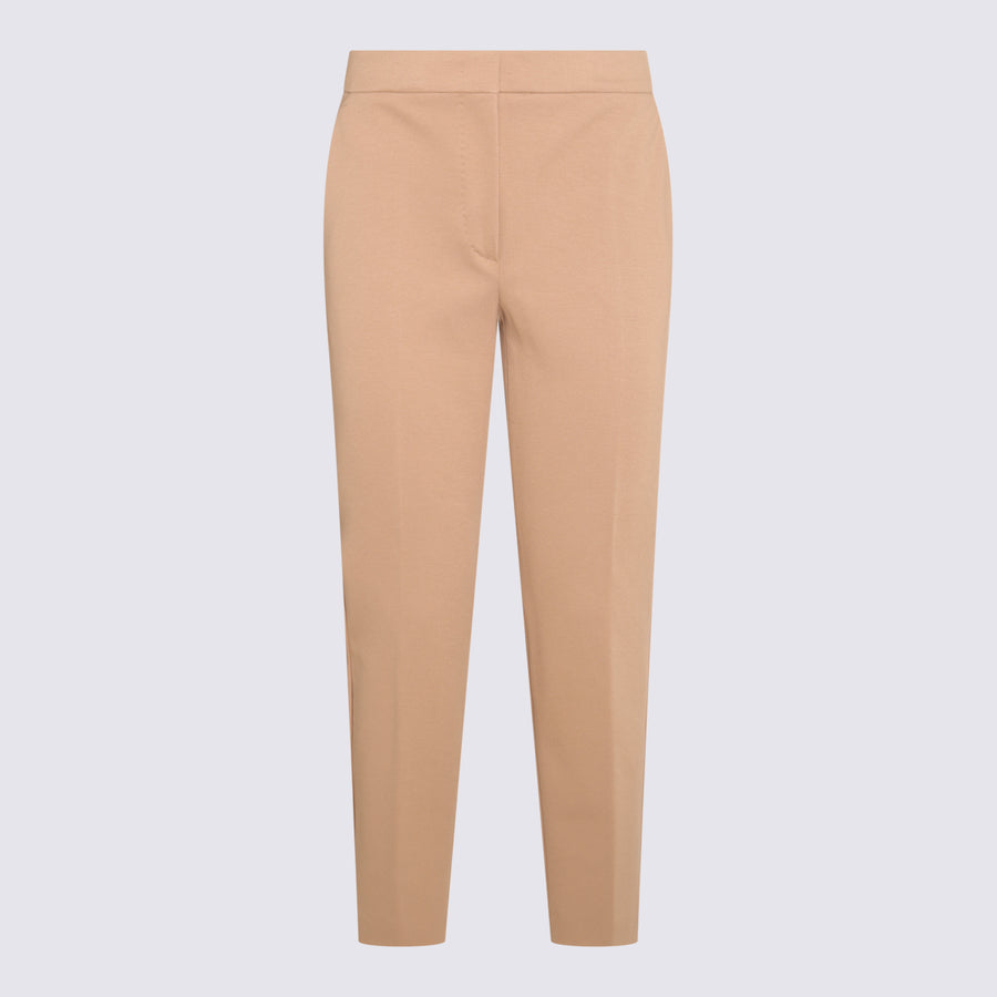 Max Mara 84% Viscose trousers in camel