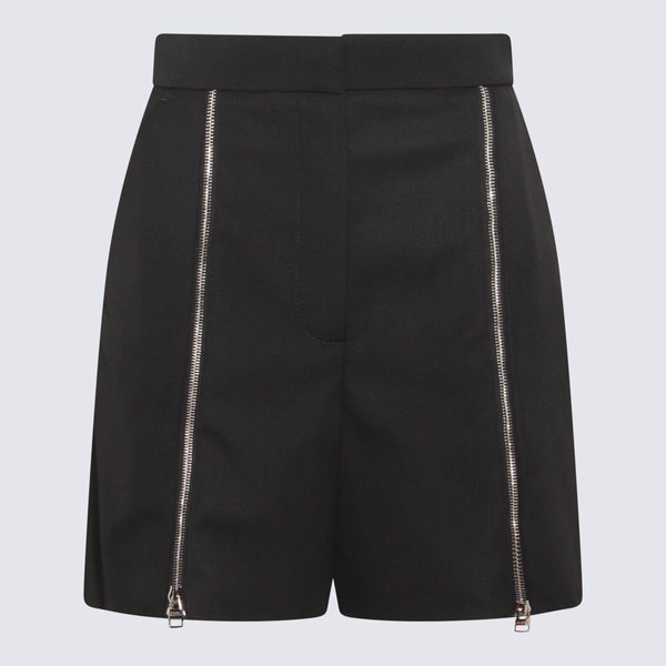 Alexander McQueen 100% Wool shorts in black
