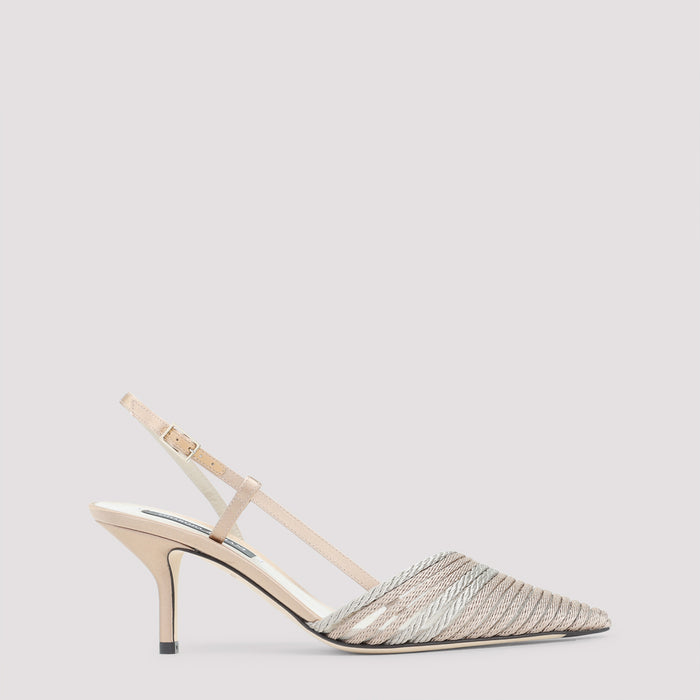 Satin Slingback Nude & Neutrals Polyamide Shoe
