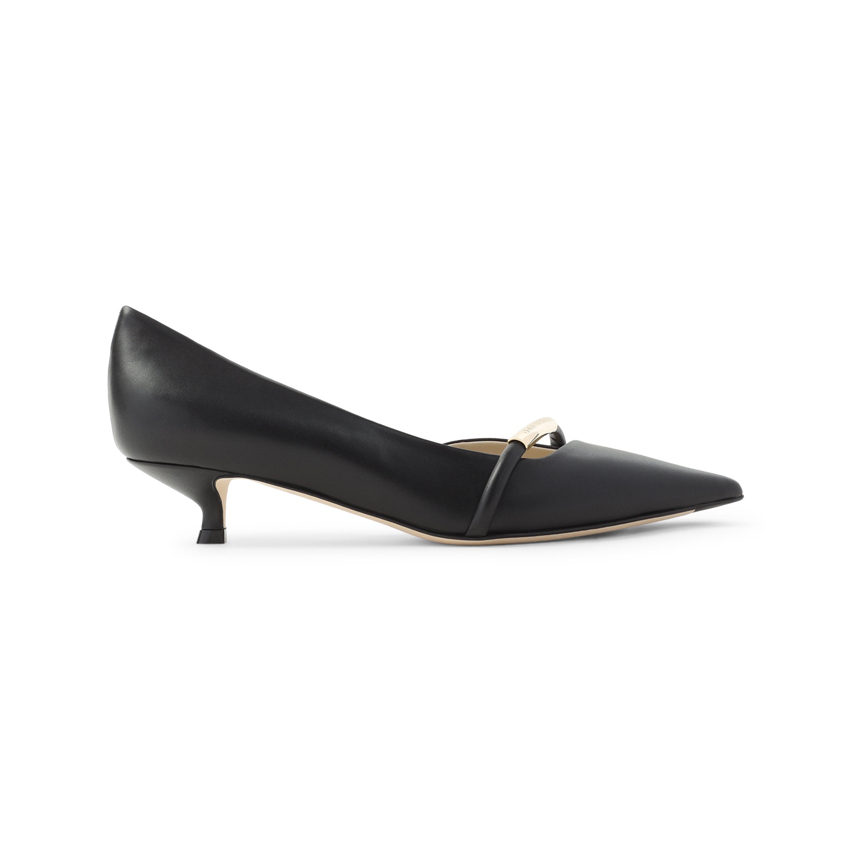 Leather Court Decollete Black Calf Shoe