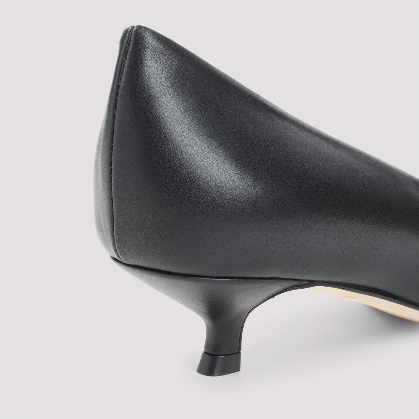 Leather Court Decollete Black Calf Shoe