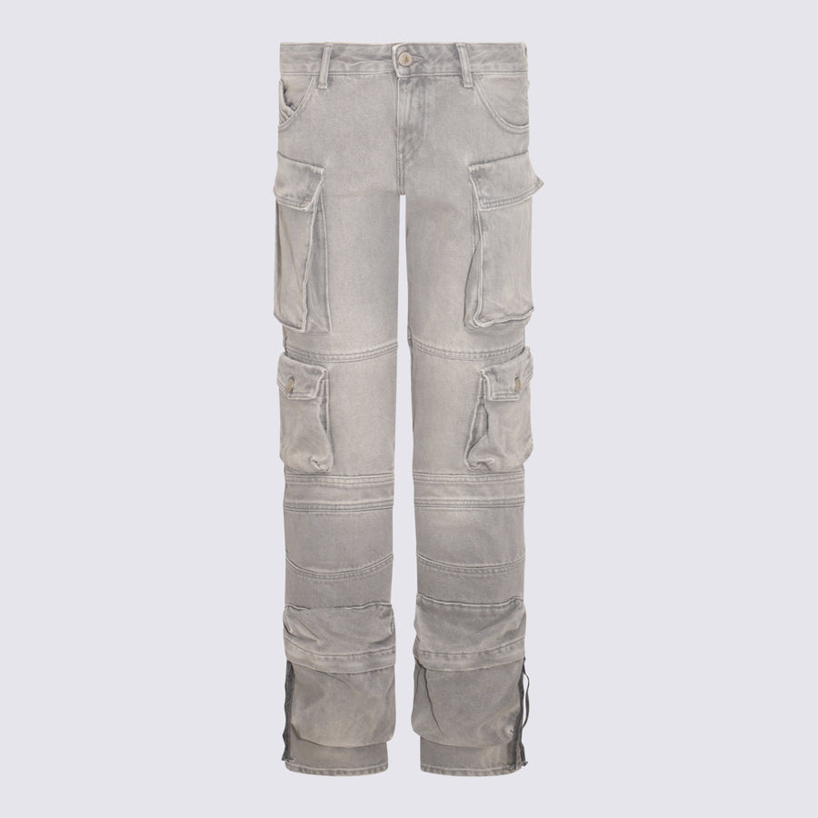 The Attico 100% Cotton cargo pants in gray