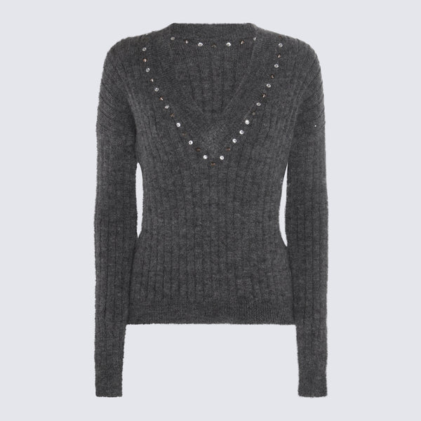 Alessandra Rich 50% wool sweater in gray