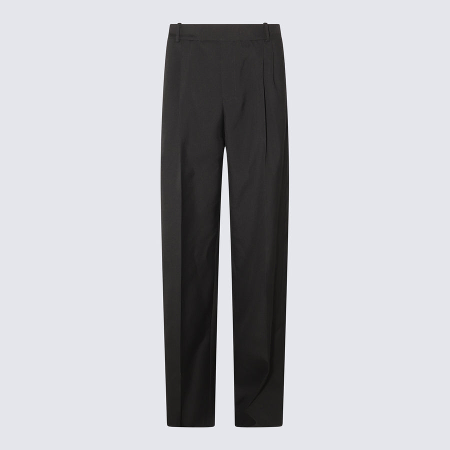 Alexander McQueen 100% Wool trousers in black