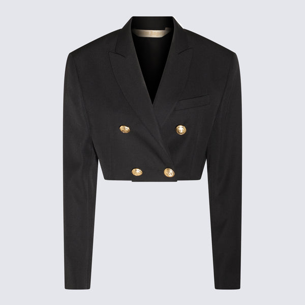 Palm Angels 55% Polyester blazer in black