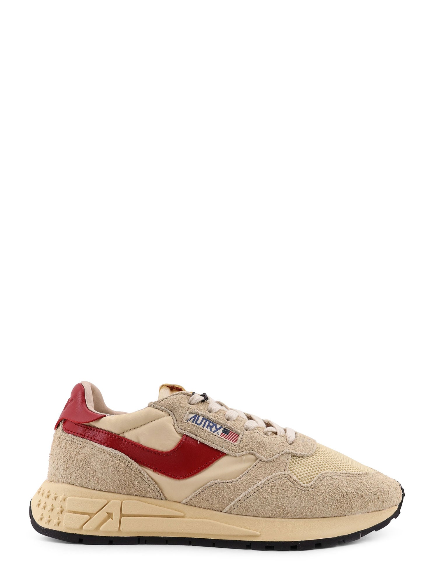 Autry Sneakers Ecru Rosso Pelle