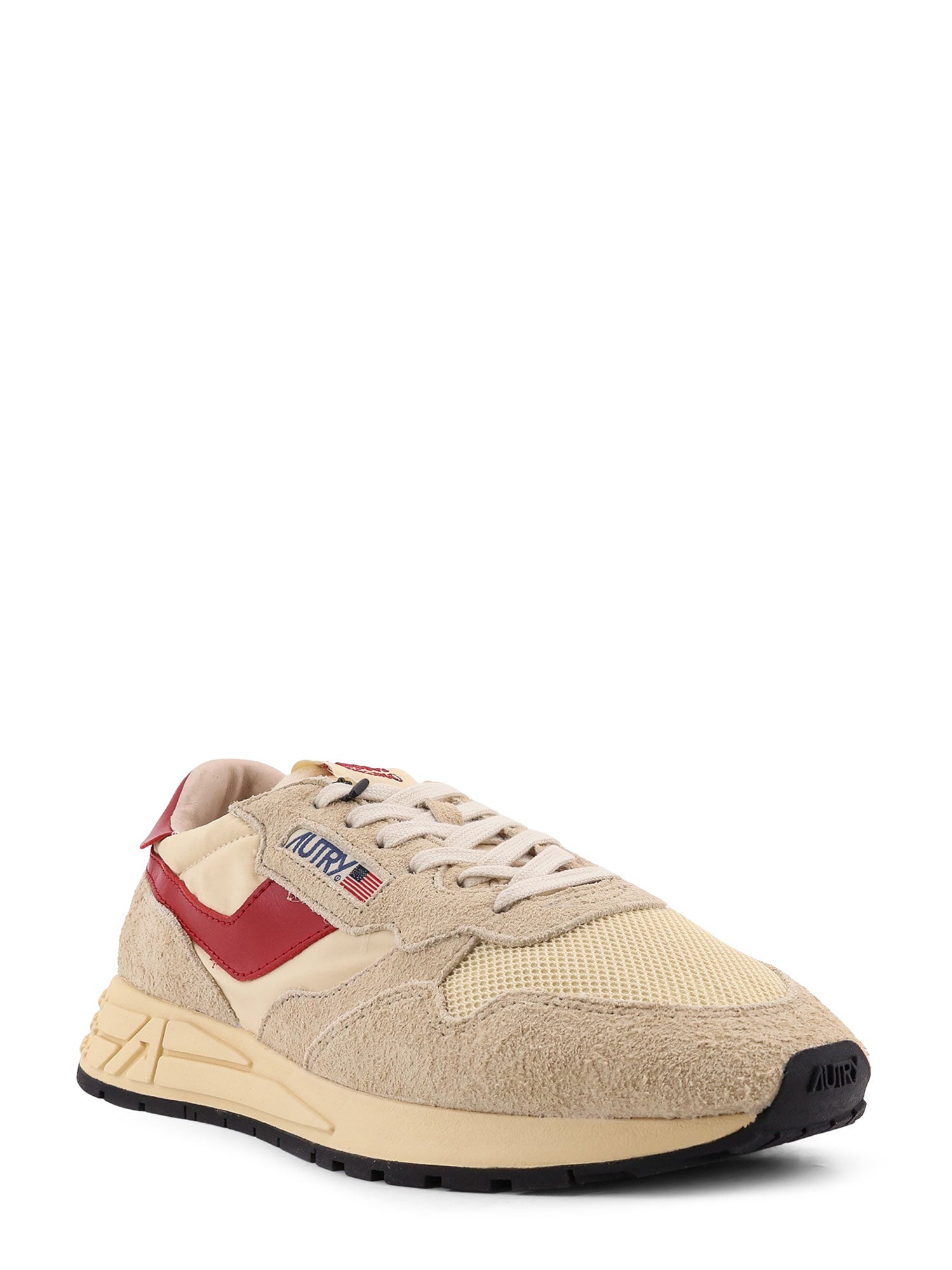 Autry Sneakers Ecru Rosso Pelle