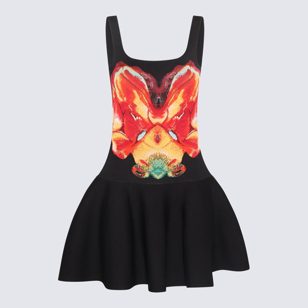 Alexander McQueen 83% Viscose dress in black