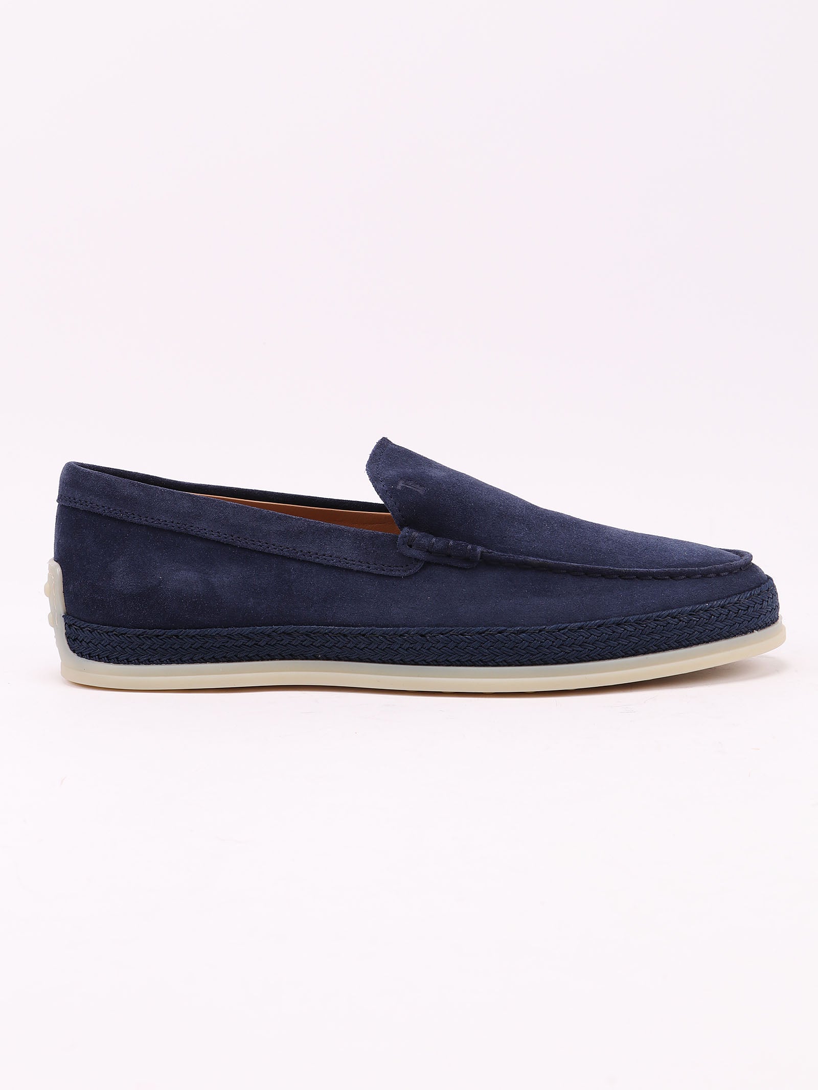 Pantofola Gomma Rafia Blue Calf Leather Shoe