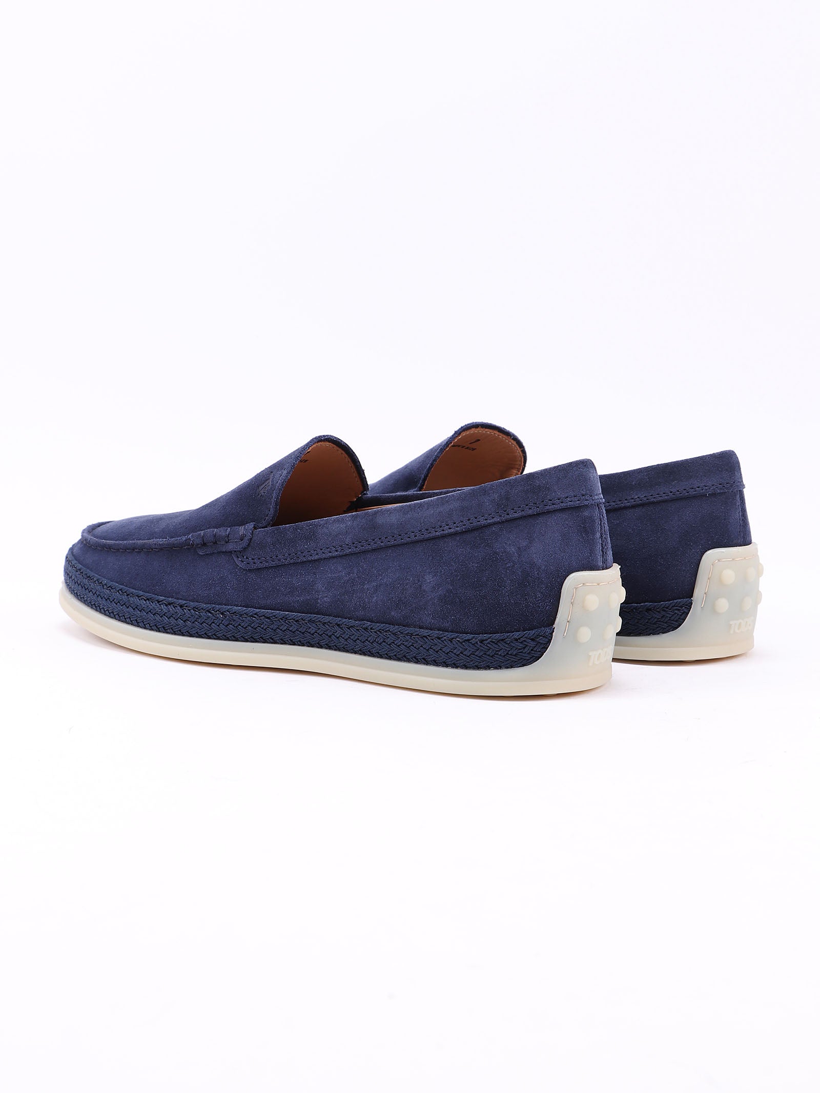 Pantofola Gomma Rafia Blue Calf Leather Shoe