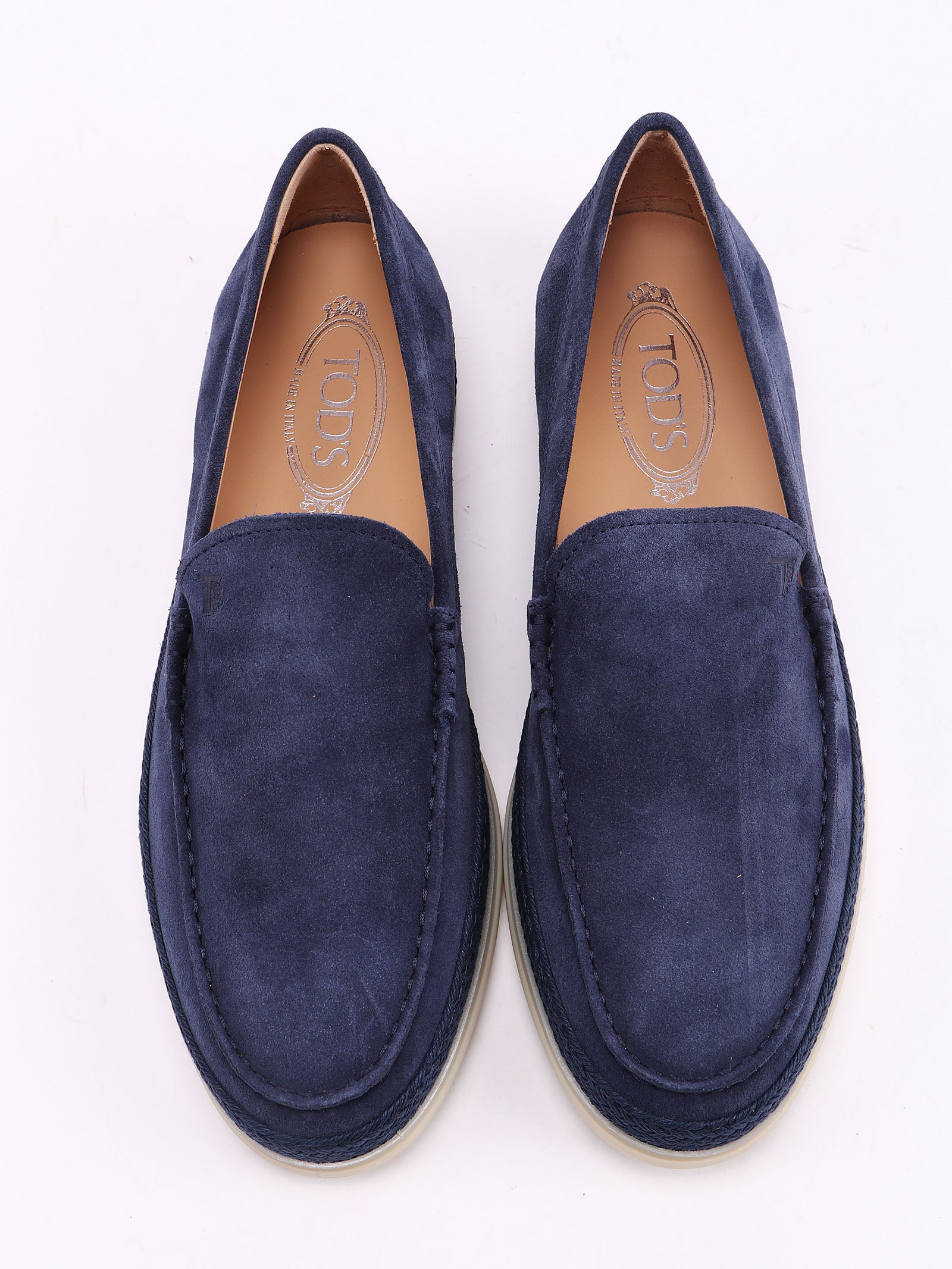 Pantofola Gomma Rafia Blue Calf Leather Shoe
