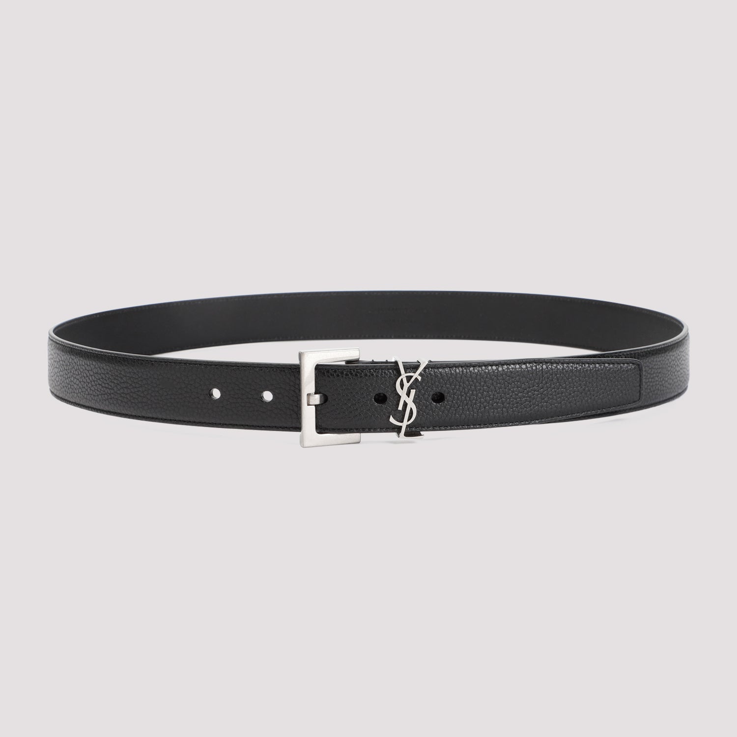 Grained Calf Leather Belt Black