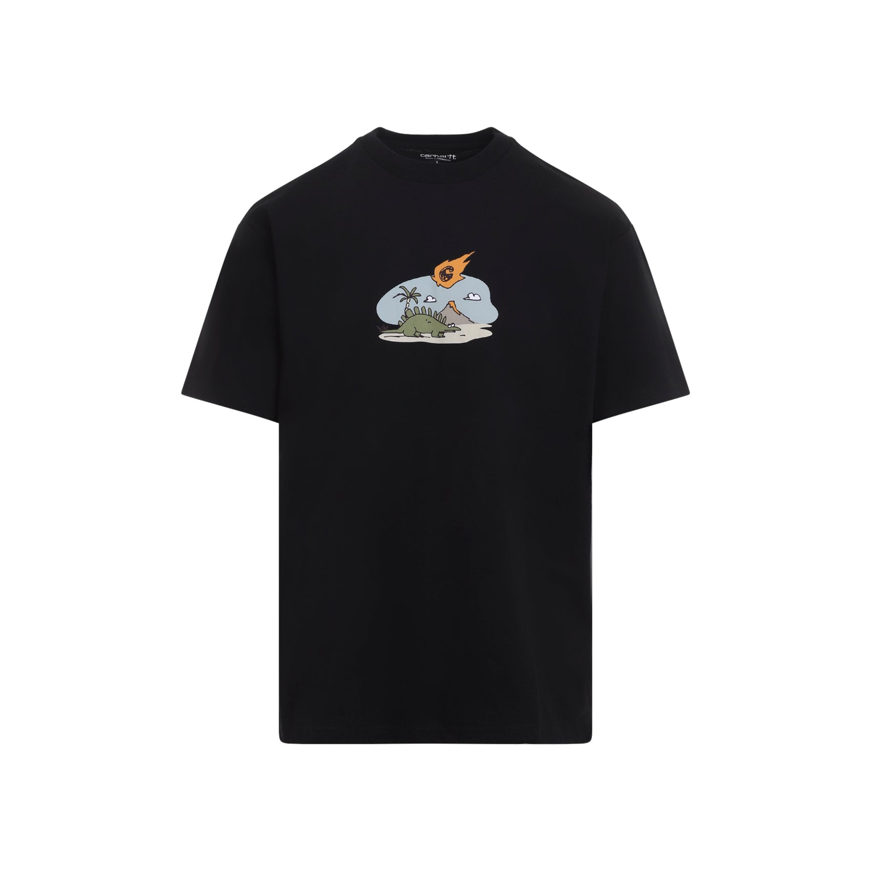 Short Sleeves Impact T-shirt Black Cotton Tshirt
