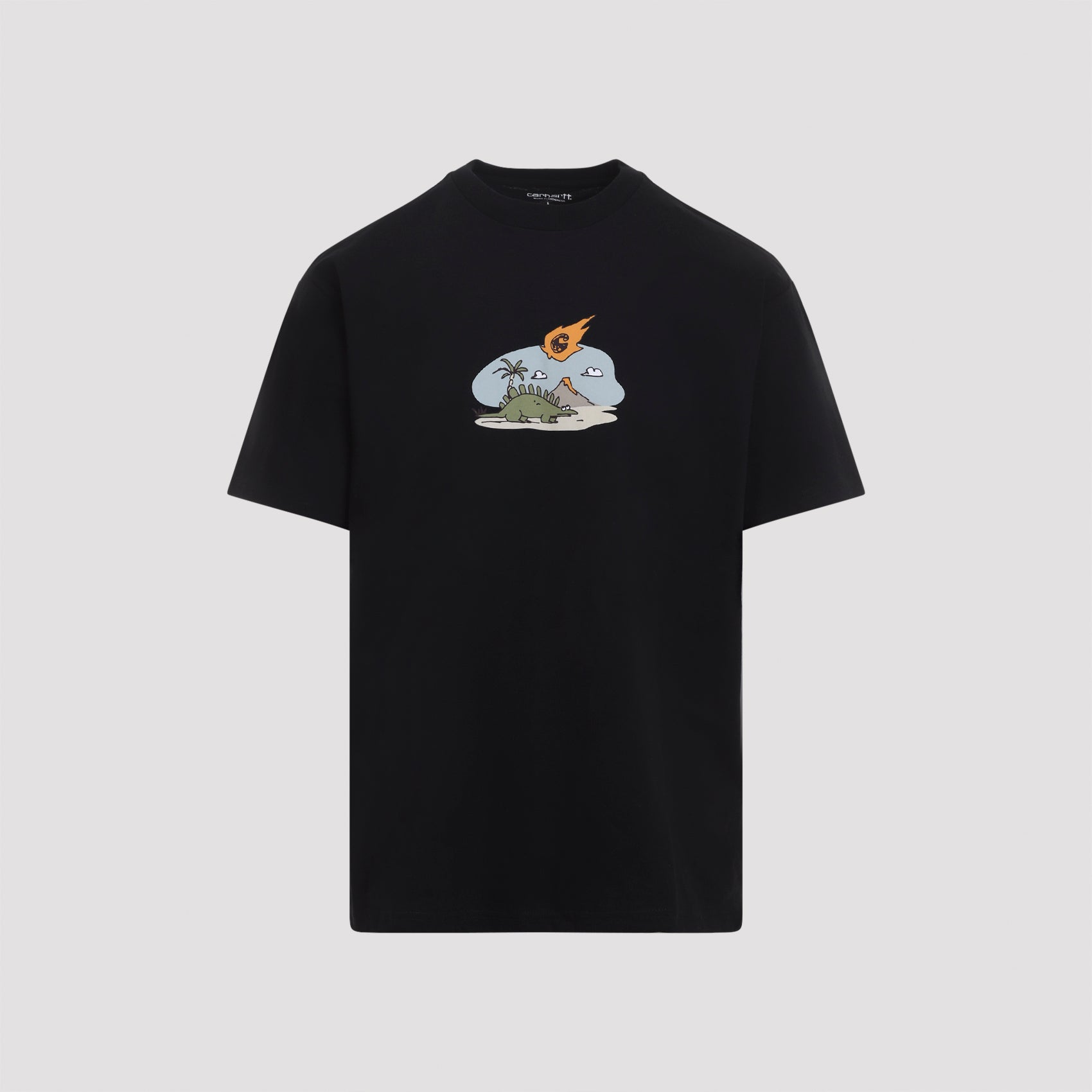 Short Sleeves Impact T-shirt Black Cotton Tshirt