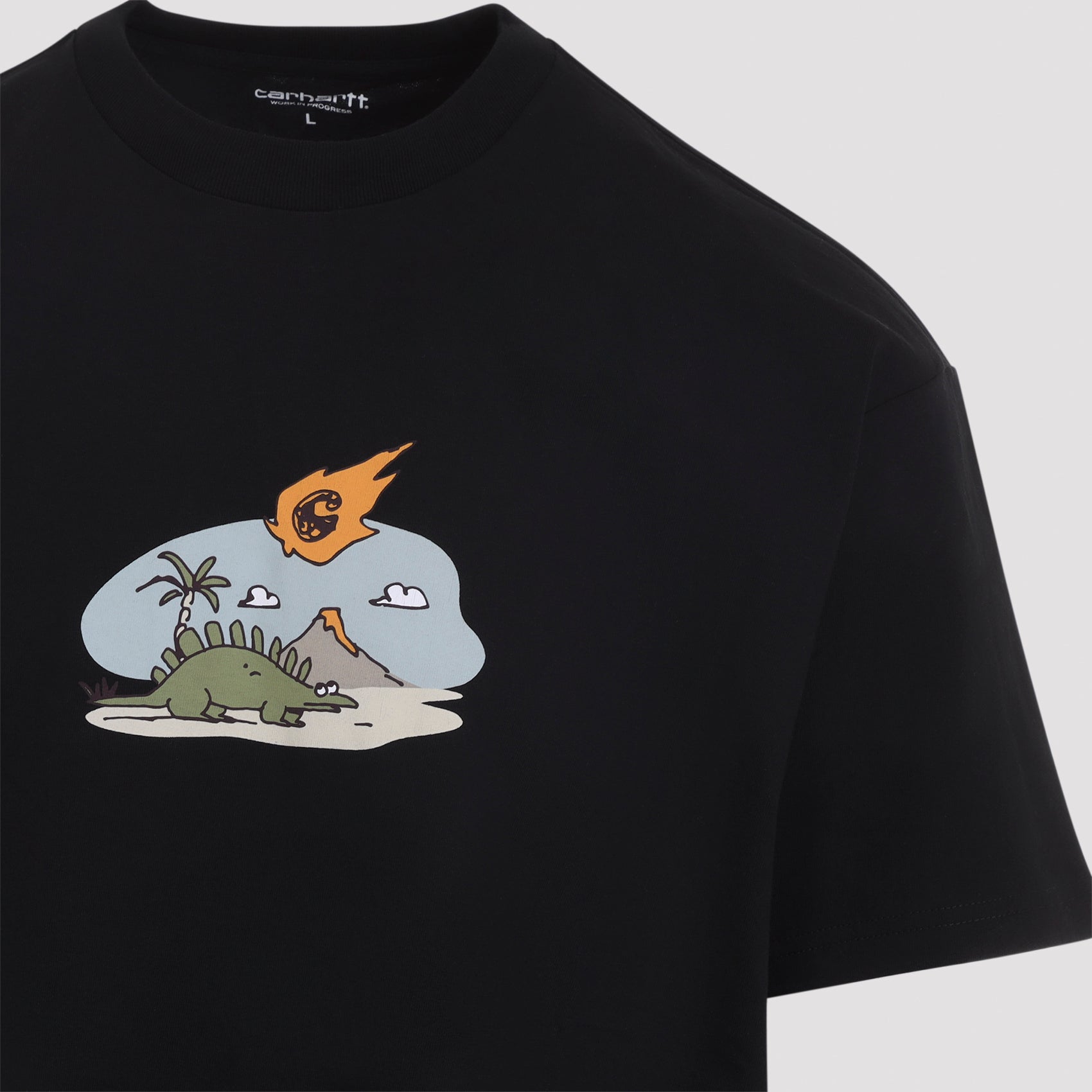 Short Sleeves Impact T-shirt Black Cotton Tshirt