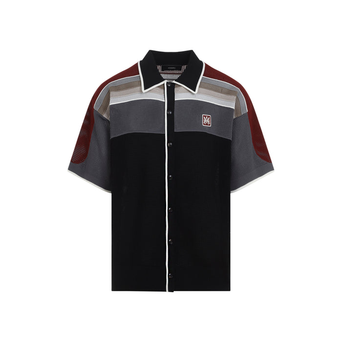 Ma Sport Shirt Black Viscose Polyester