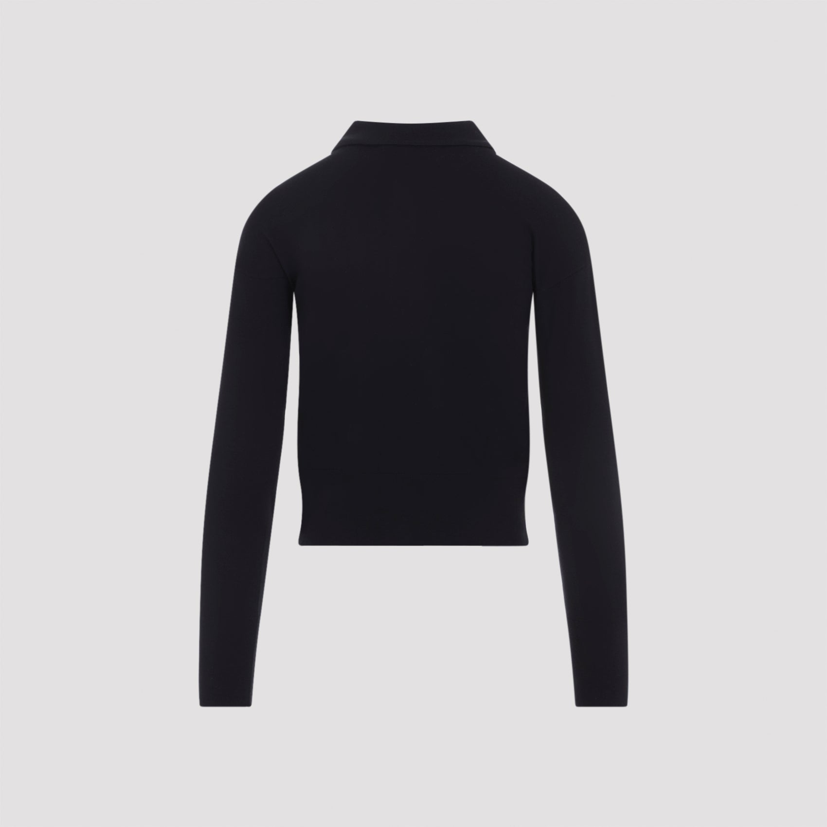 Medeola Knit Polo Blue Wool Polyamide Elastane Sweater