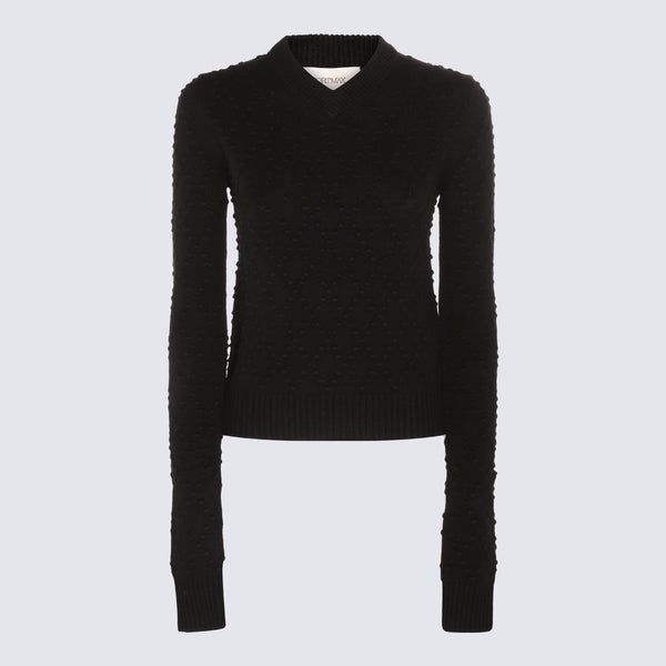 Sportmax 80% Wool sweater in black