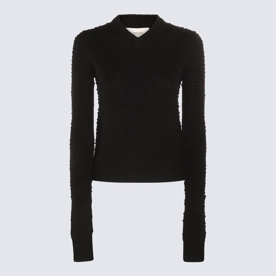 Sportmax 80% Wool sweater in black