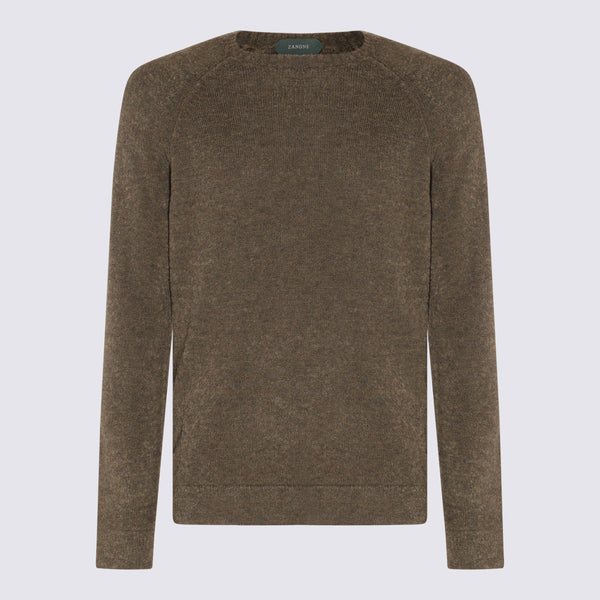 Zanone 84% wool sweater in green