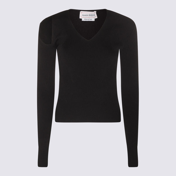 Alexander McQueen 95% Wool sweater in black