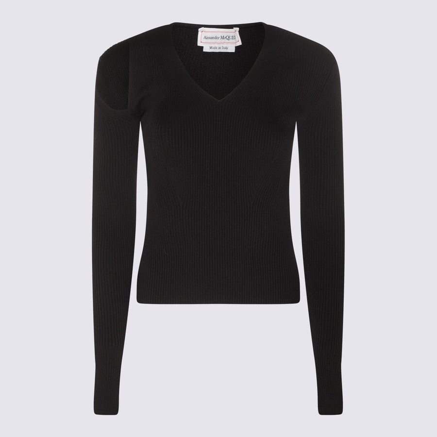 Alexander McQueen 95% Wool sweater in black
