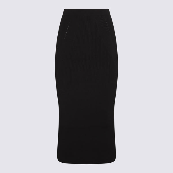 Alexander McQueen 95% Wool skirt in black